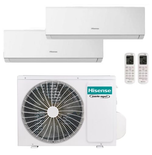 Aire Multisplit 2×1 Inverter Hisense 9000 btu